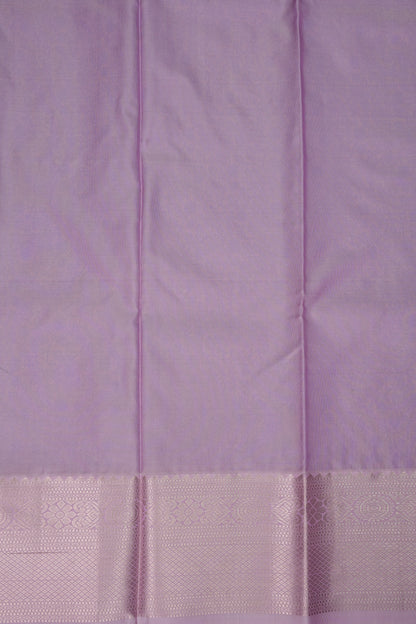 Kanchivaram Semi Silk Saree - Royal Blue with Baby Pink Border