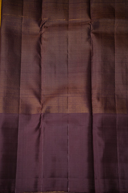 Olive Green & Coffee Pure Kanchipuram Silk Saree|Silk Mark Certified