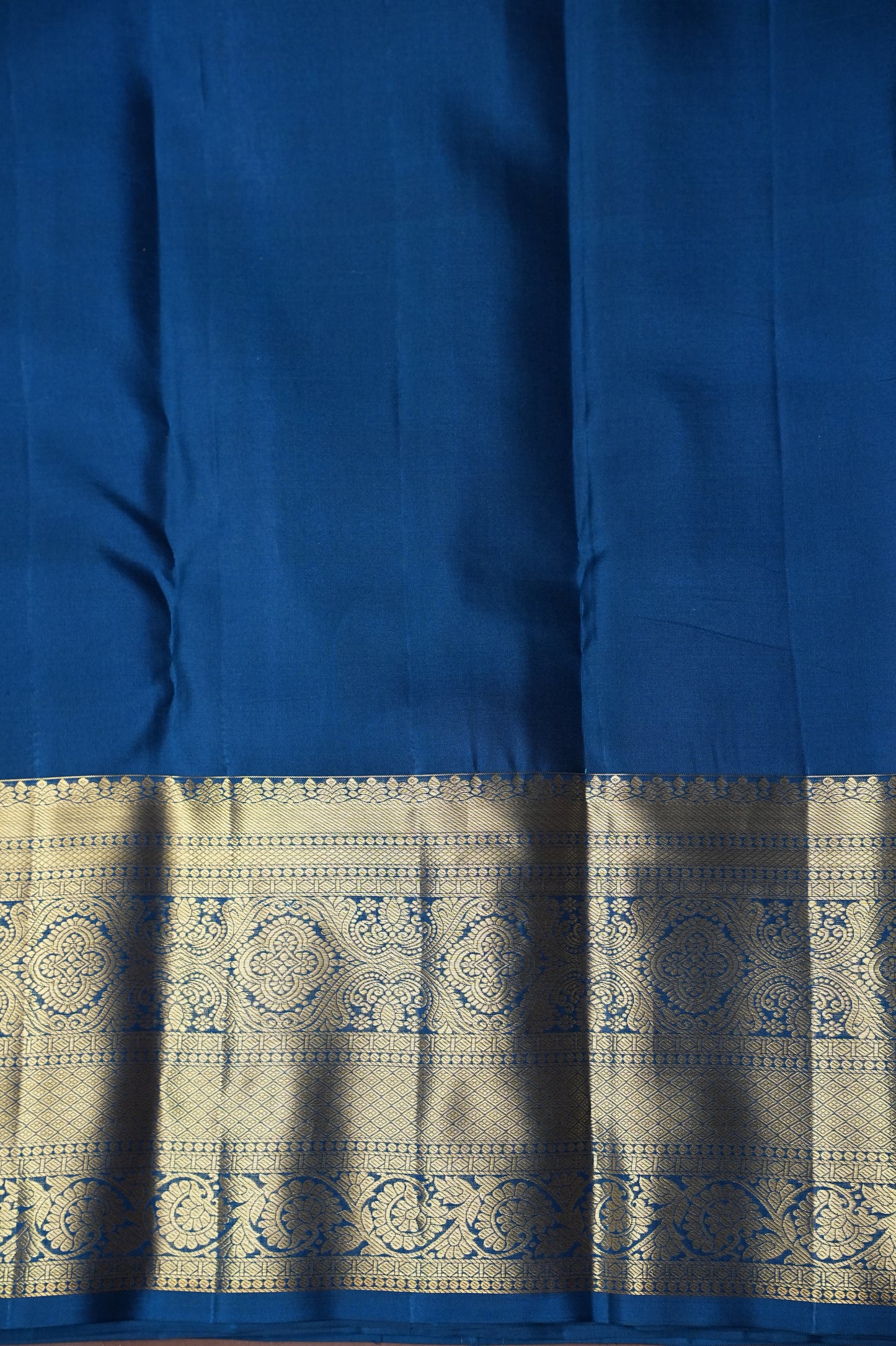 Candy Pink & Peacock Blue Pure Kanchipuram Silk with 2 Gram Gold Zari Weave|Silk Mark Certified