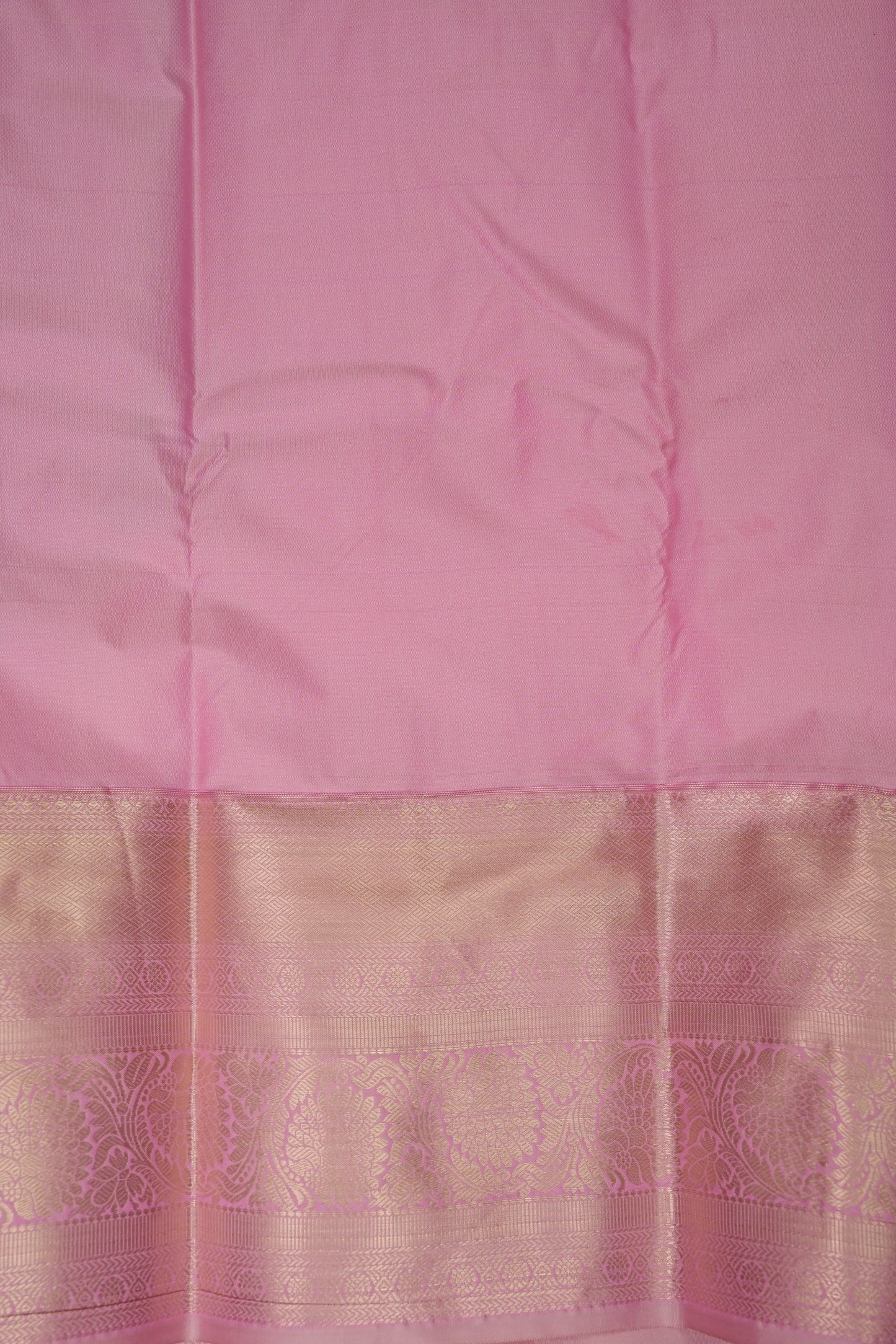 Kanchivaram Semi Silk Saree - Royal Blue with Baby Pink Border