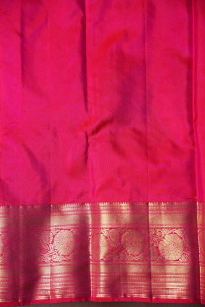 Rangkat Collection|Red & Pink Pure Kanchipuram Silk Saree|Silk Mark Certified