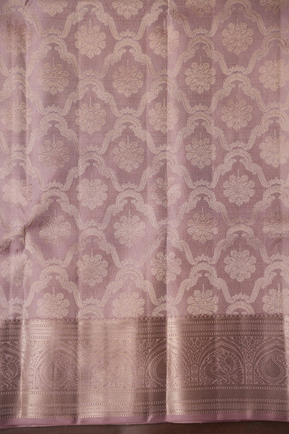 Pastel Nude Shade Pure Kanchipuram Silk Saree|Silk Mark Certified