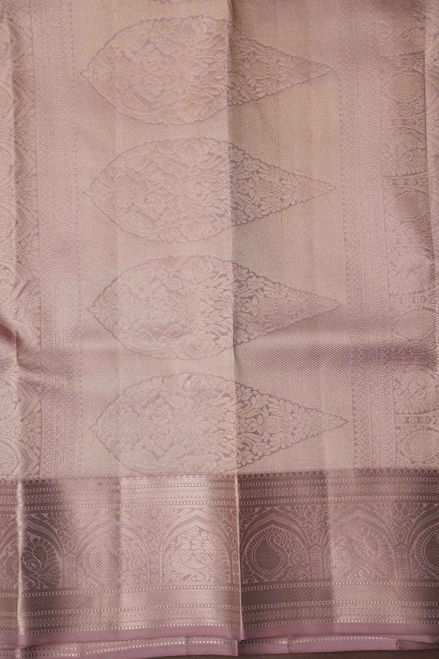 Pastel Nude Shade Pure Kanchipuram Silk Saree|Silk Mark Certified