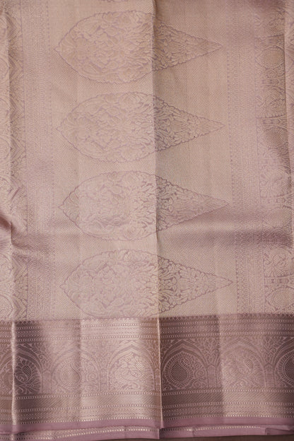 Pastel Nude Shade Pure Kanchipuram Silk Saree|Silk Mark Certified