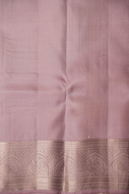 Pastel Nude Shade Pure Kanchipuram Silk Saree|Silk Mark Certified