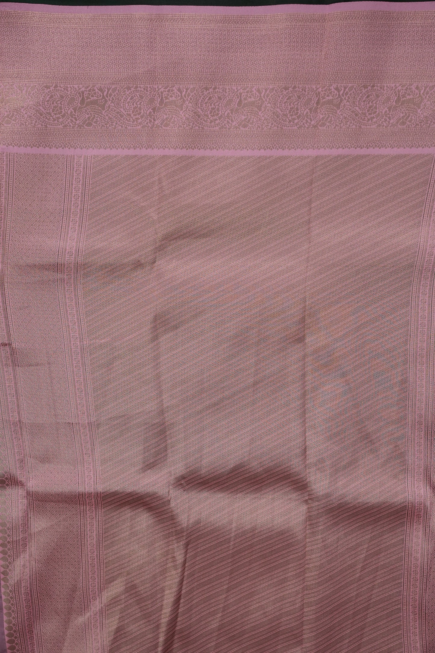Kanchivaram Semi Silk Saree - Emerald Green with Baby Pink