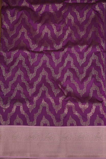 Kanchivaram Semi Silk Saree - Magenta with Baby Pink