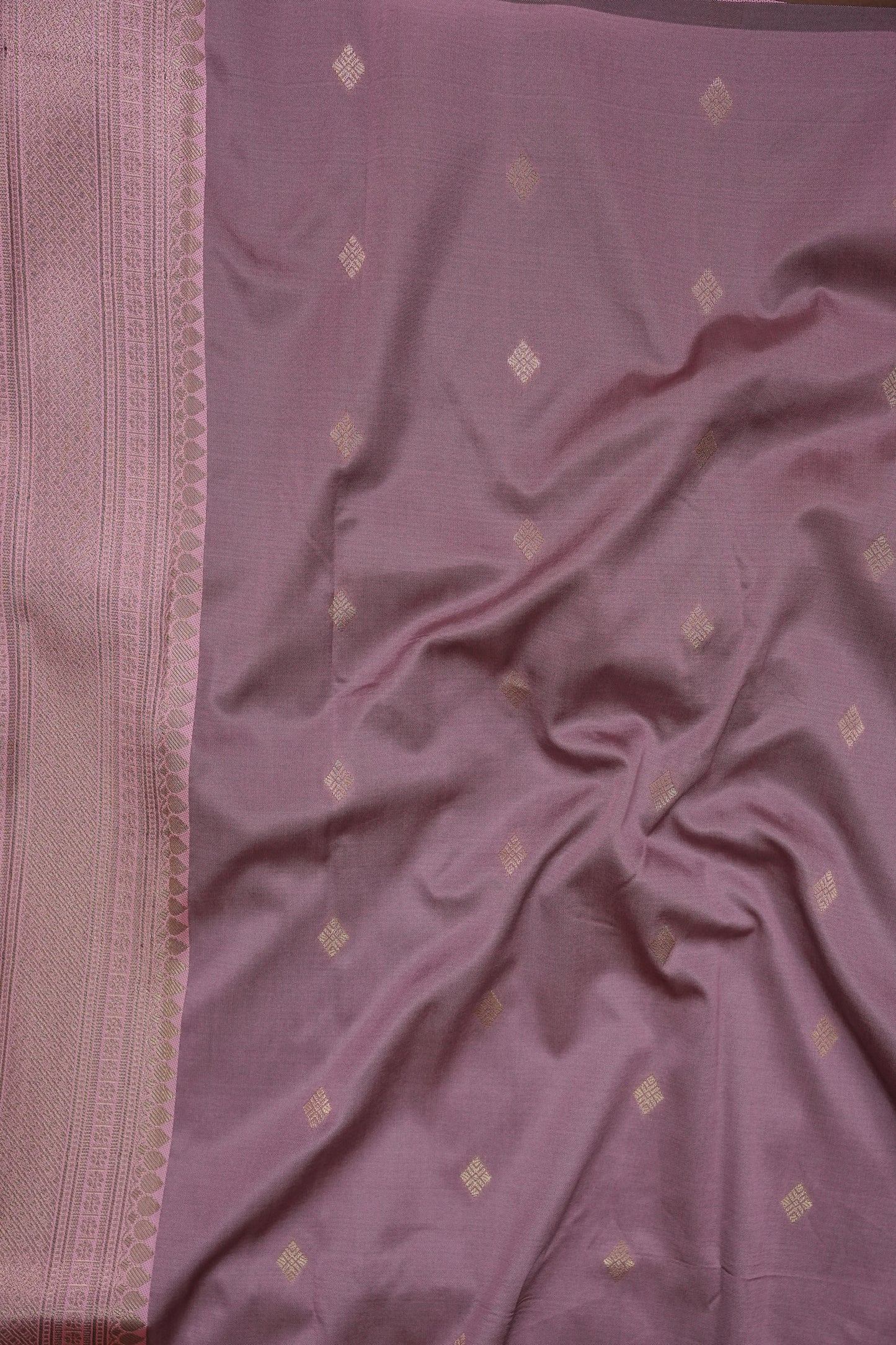 Kanchivaram Semi Silk Saree - Magenta with Baby Pink