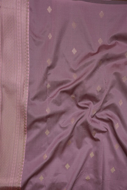 Kanchivaram Semi Silk Saree - Magenta with Baby Pink