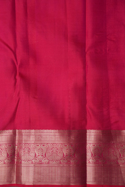 Hot Pink & Soft Gold Zari Pure Kanchipuram Brocade Silk Saree|Silk Mark Certified