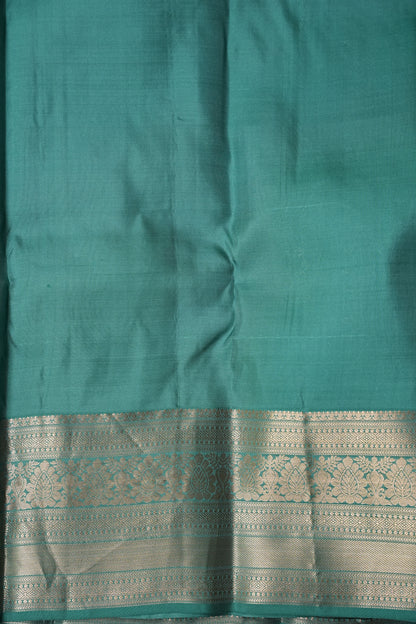 Aqua Green Pure Kanchipuram Silk Saree|Silk Mark Certified