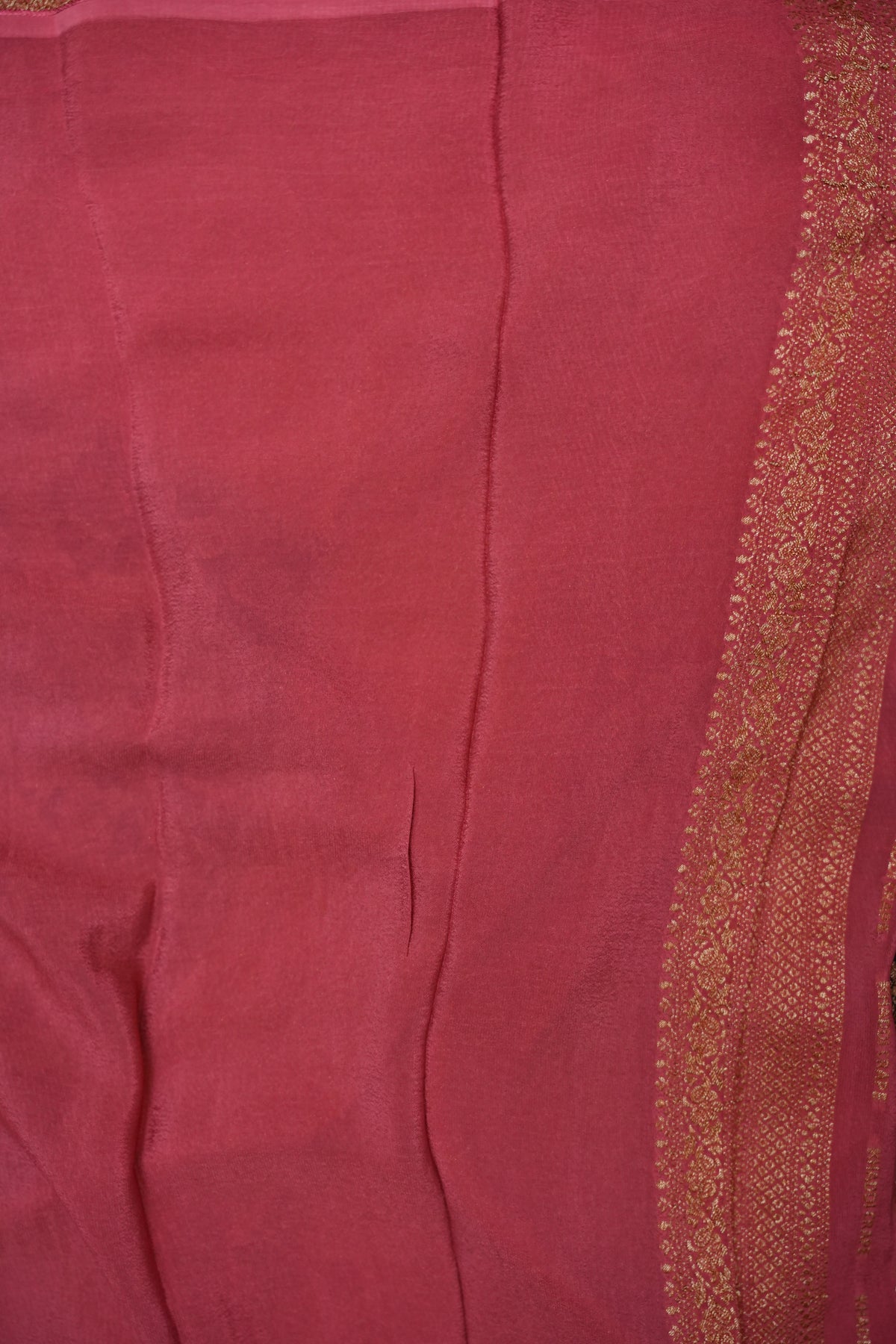 Banarasi Tussar Georgette Saree with Geometric Jaal Weave – Black & Pink