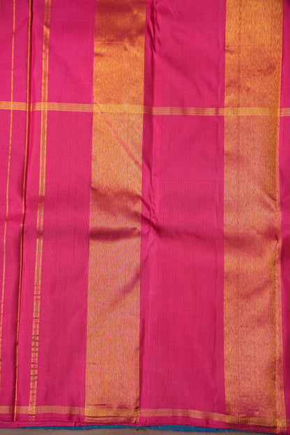 Designer Multicolor Pure Kanchipuram Silk Saree in Ombre Pattern|Silk Mark Certified