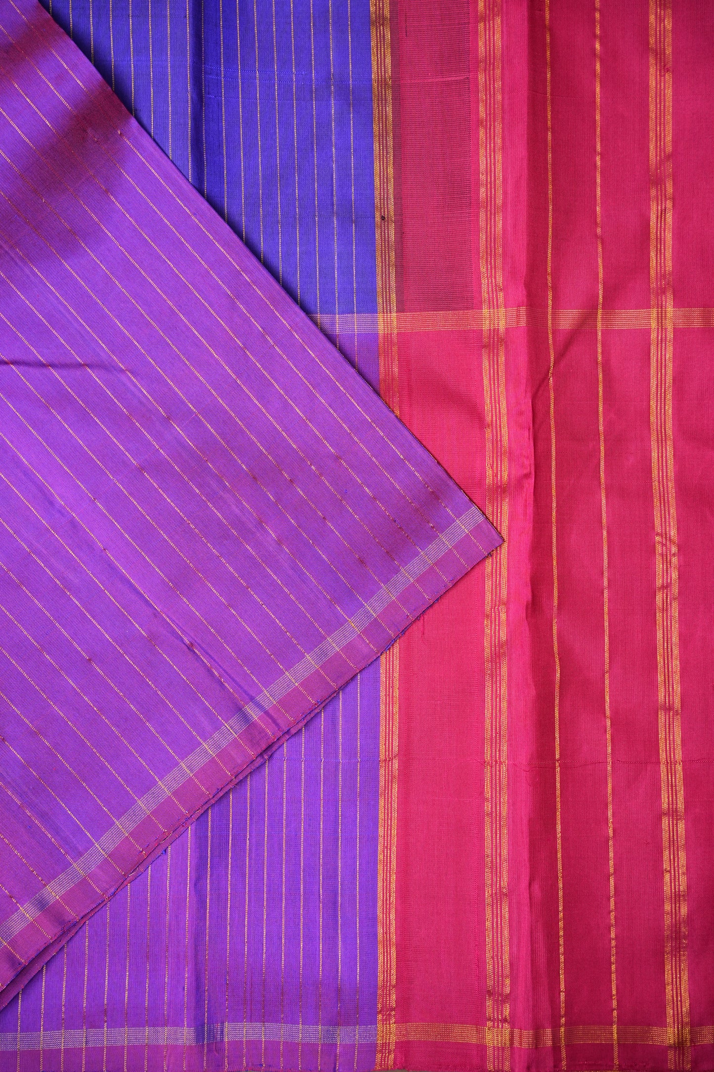 Designer Multicolor Pure Kanchipuram Silk Saree in Ombre Pattern|Silk Mark Certified