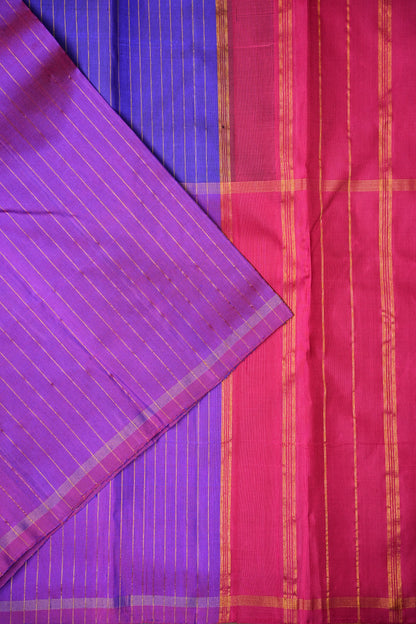 Designer Multicolor Pure Kanchipuram Silk Saree in Ombre Pattern|Silk Mark Certified