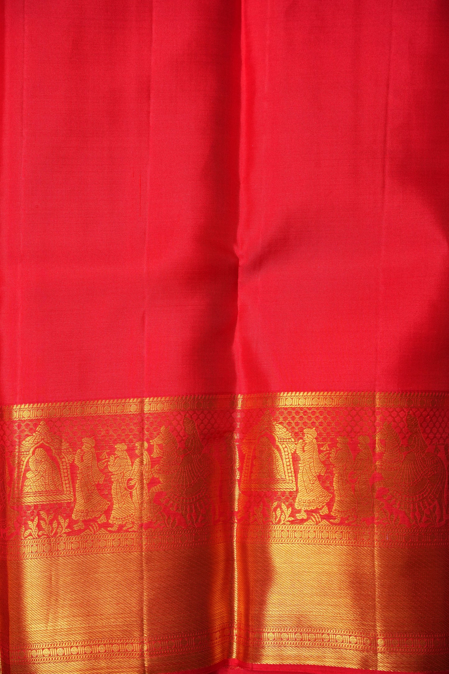 Crimson Red Bridal Pure Kanchipuram Silk Saree|Silk Mark Certified