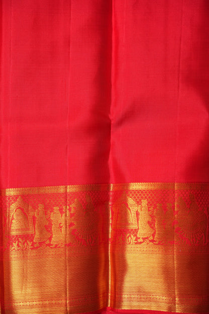 Crimson Red Bridal Pure Kanchipuram Silk Saree|Silk Mark Certified