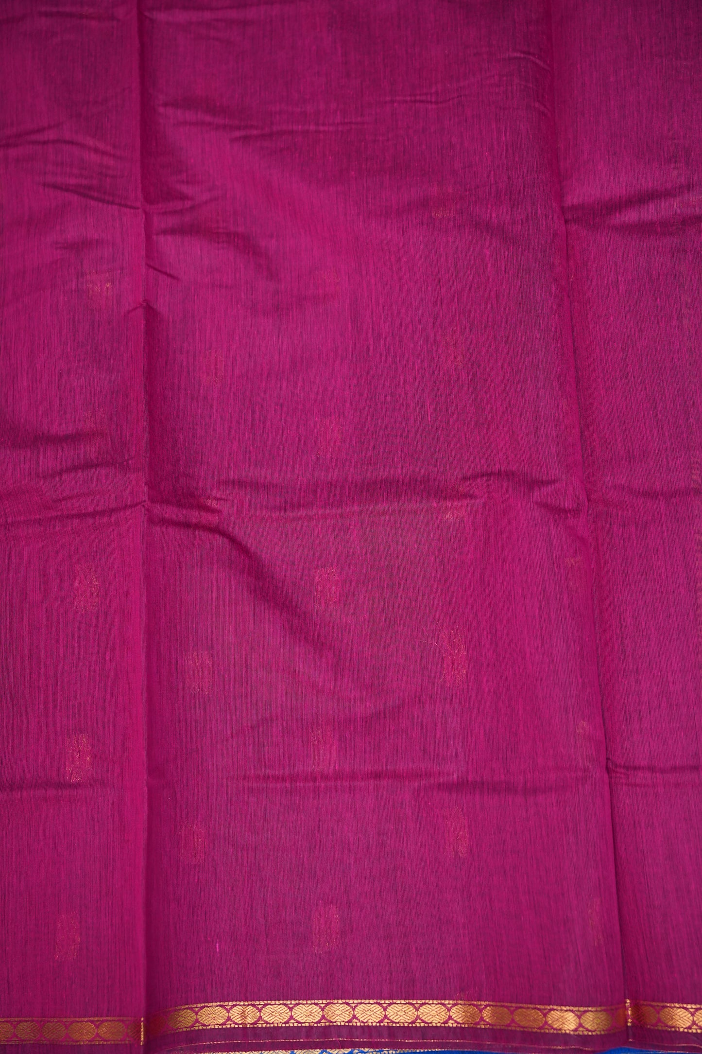 Maheshwari Silk Cotton Saree | Blue With Pink
