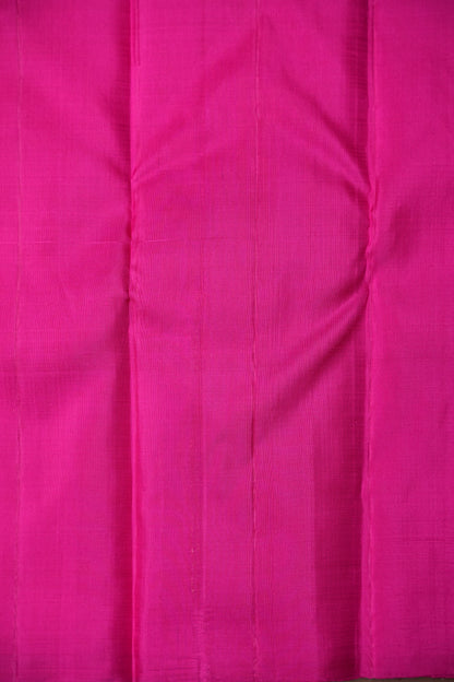 Orange & Pink Kanchipuram Silk Saree with Rich Gold Zari Weaving|Silk Mark Certified