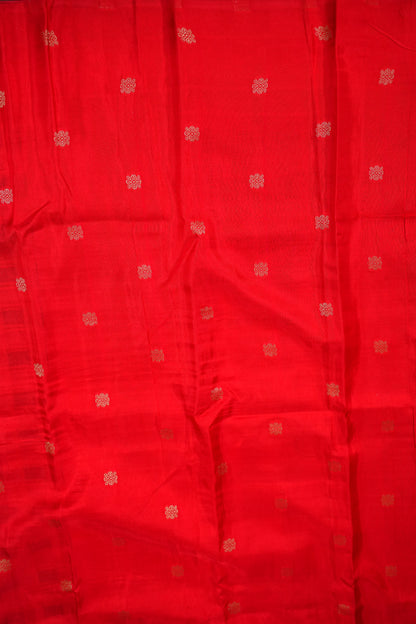 Munga Crepe Silk Saree – Black & White Checks with Red Zari Pallu