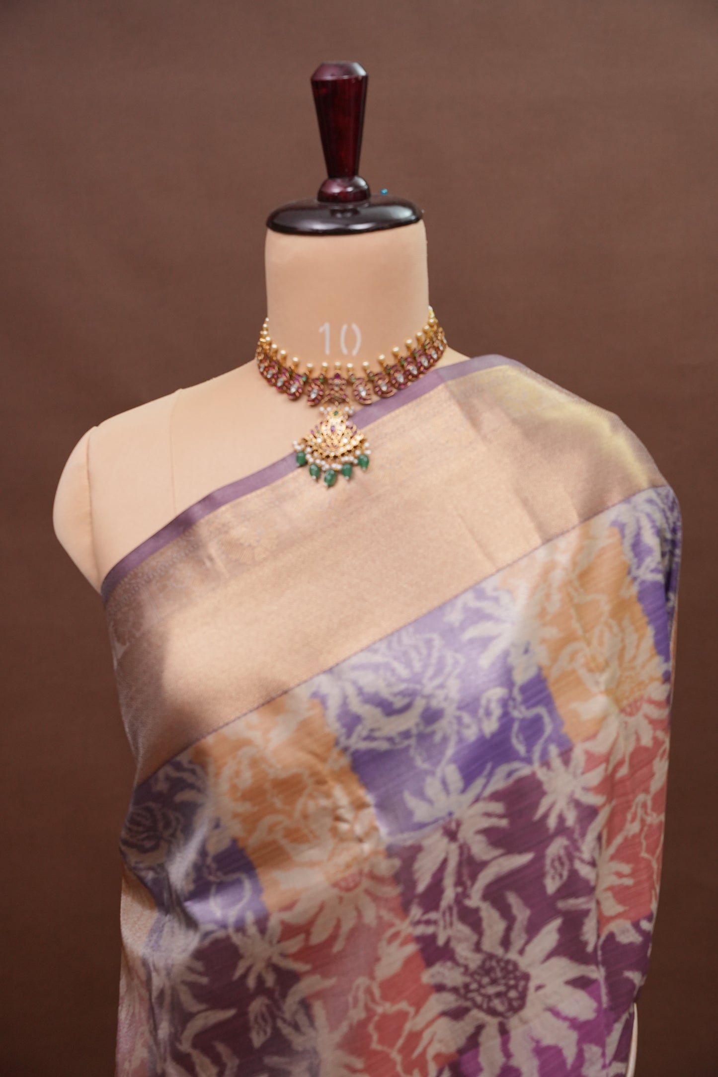 Digital Printed Semi Silk Saree - Pastel Multicolour