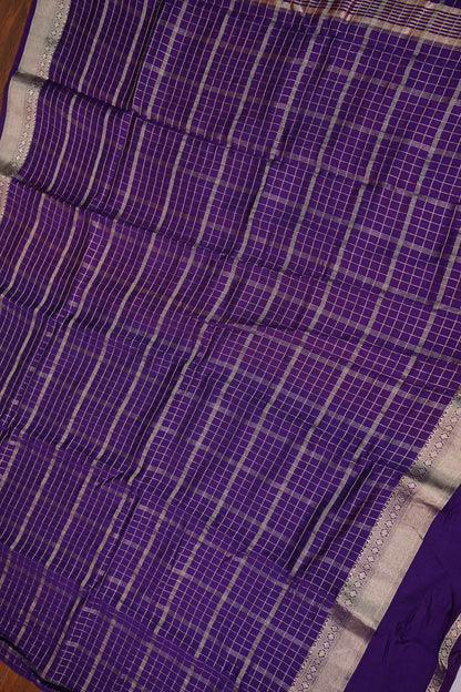 Soft Chanderi Silk Cotton Saree – Purple