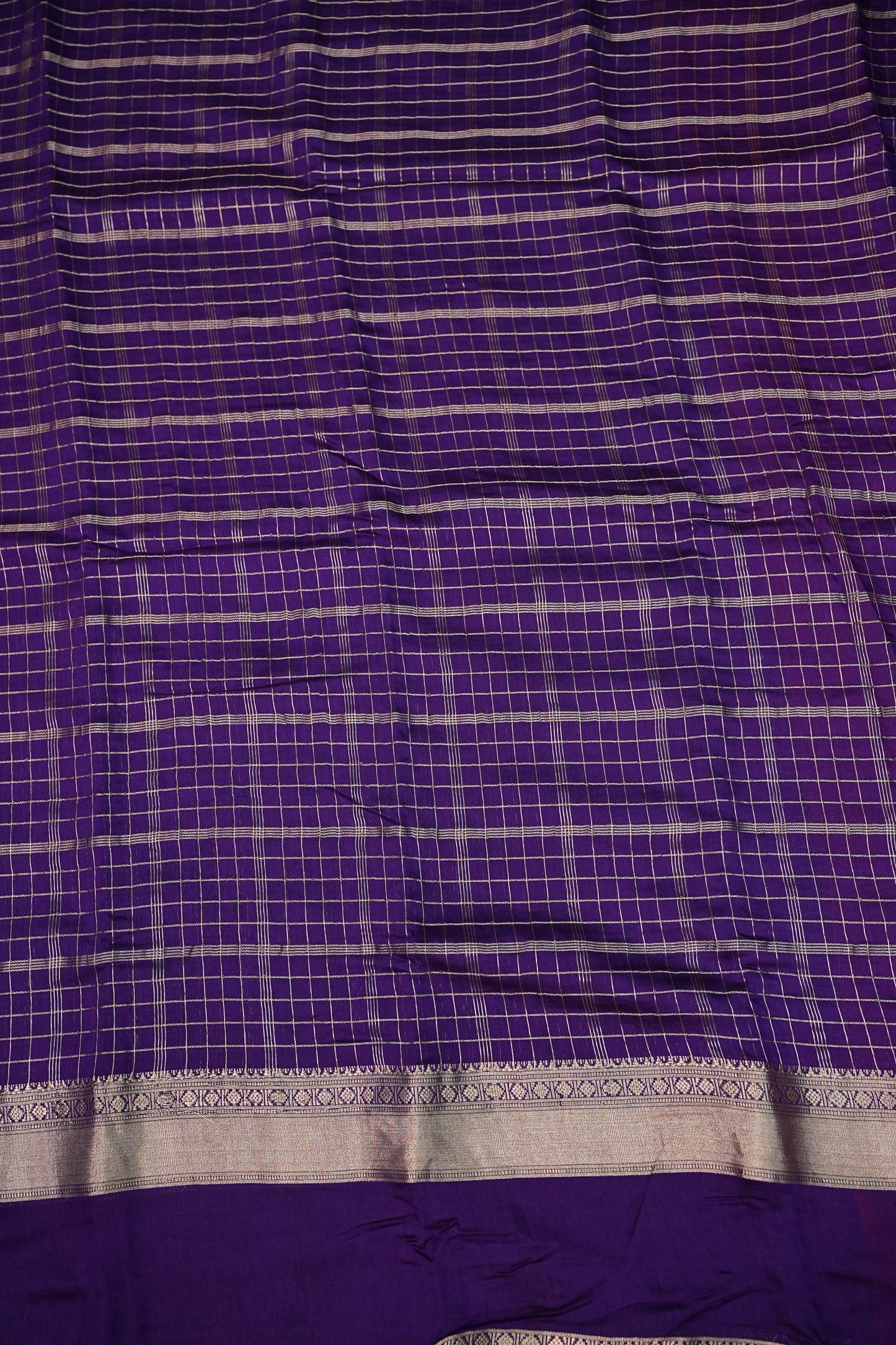 Soft Chanderi Silk Cotton Saree – Purple