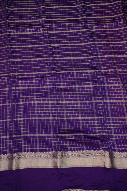 Soft Chanderi Silk Cotton Saree – Purple