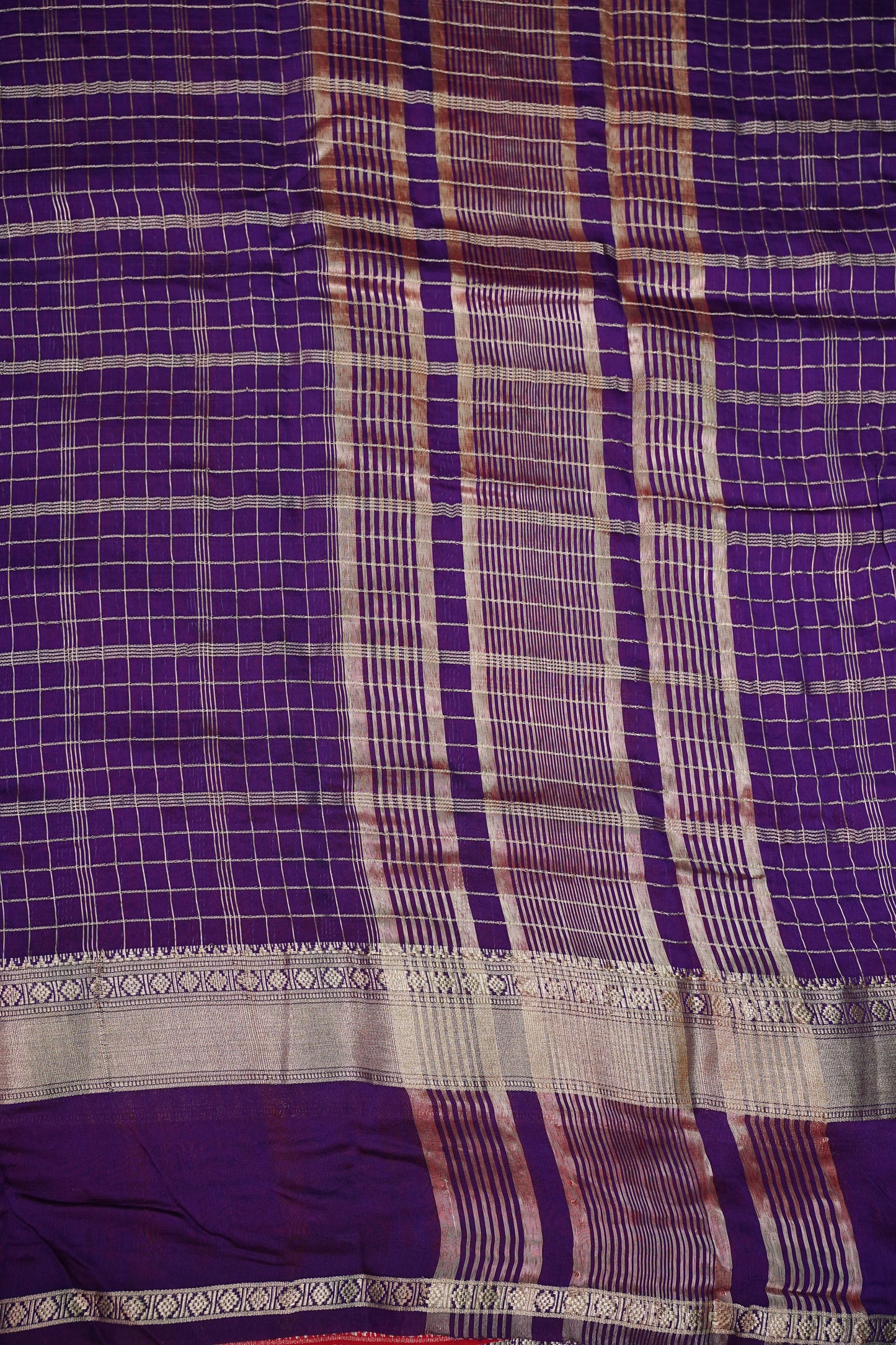 Soft Chanderi Silk Cotton Saree – Purple