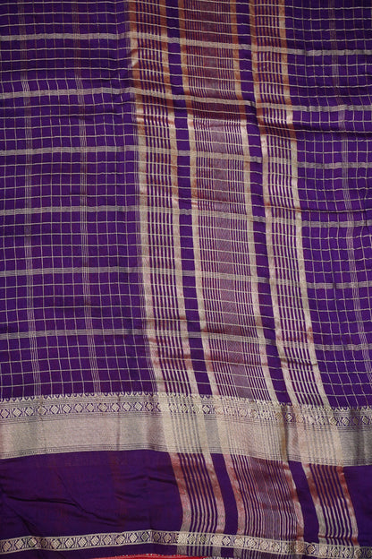 Soft Chanderi Silk Cotton Saree – Purple