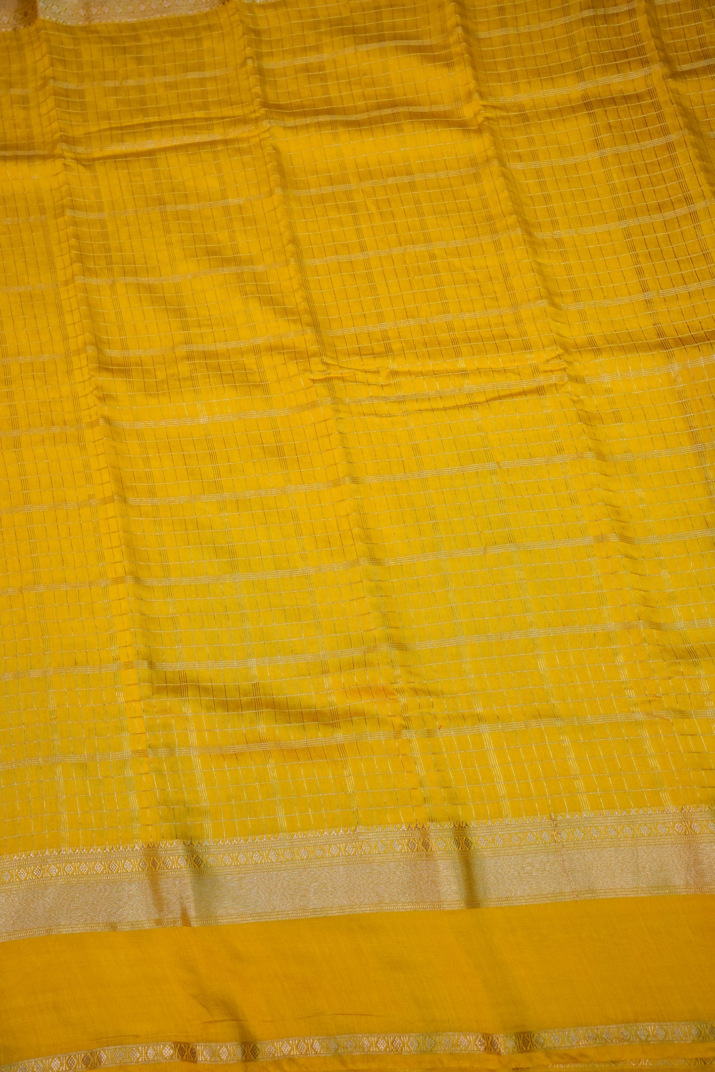 Soft Chanderi Silk Cotton Saree – Yellow