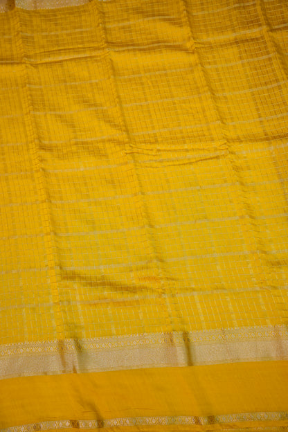Soft Chanderi Silk Cotton Saree – Yellow