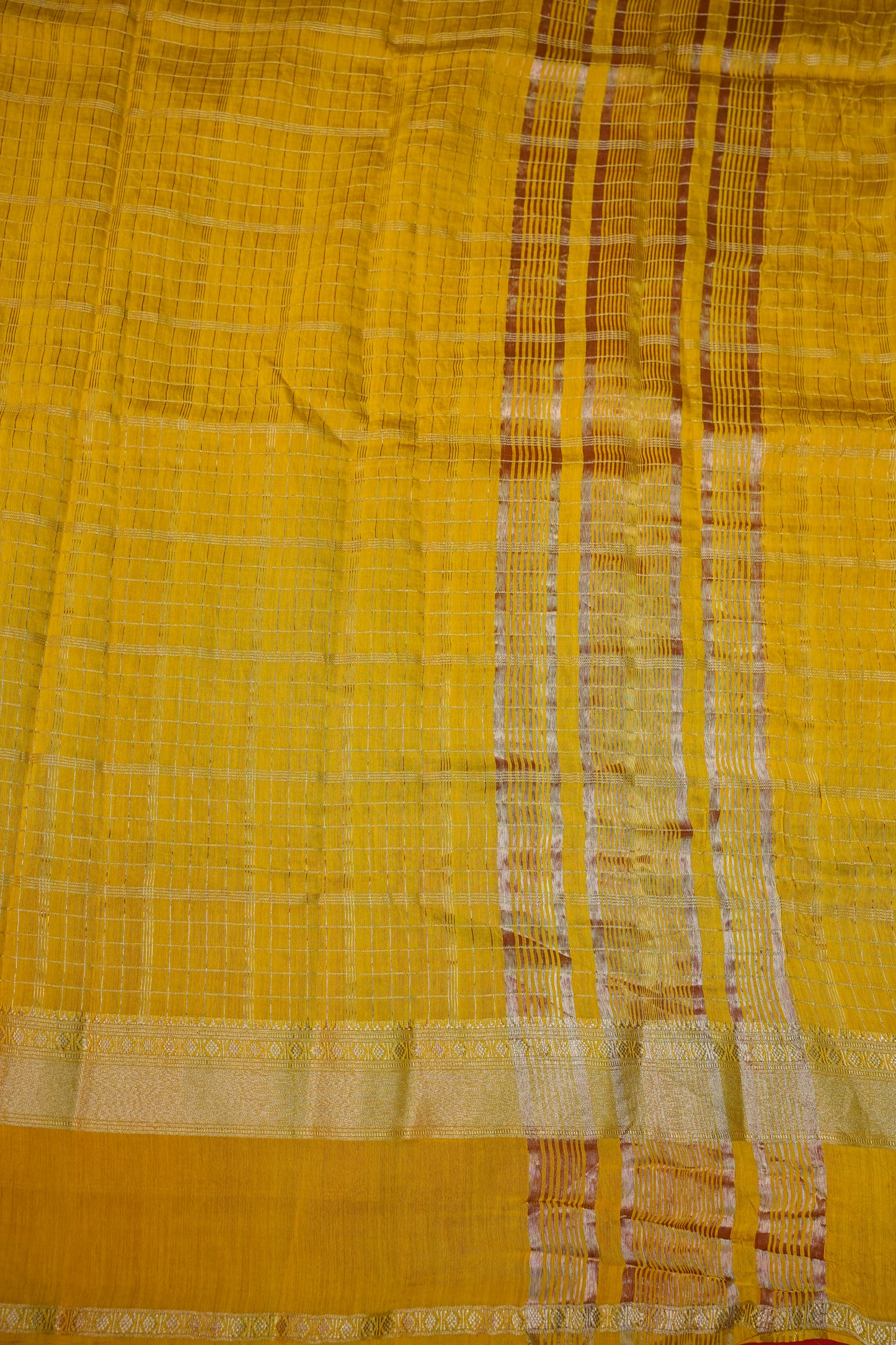 Soft Chanderi Silk Cotton Saree – Yellow