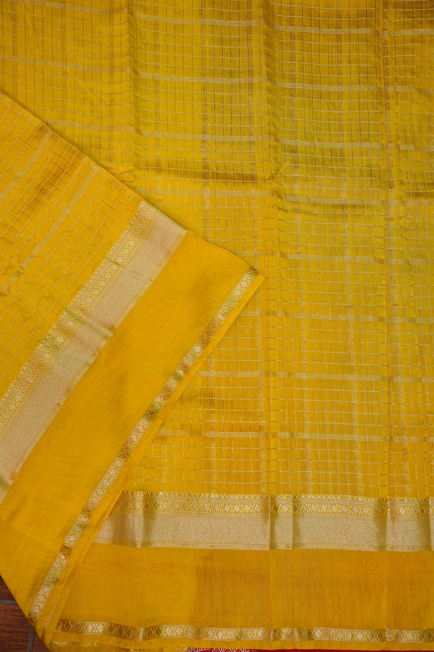 Soft Chanderi Silk Cotton Saree – Yellow