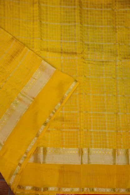 Soft Chanderi Silk Cotton Saree – Yellow