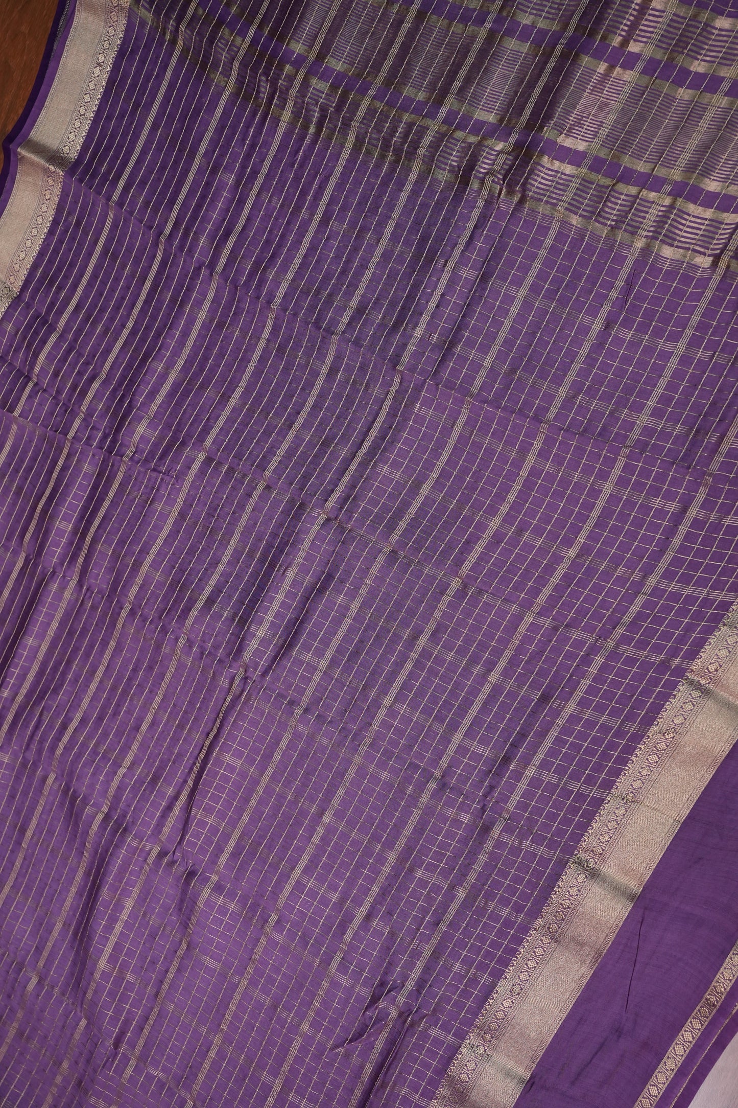 Soft Chanderi Silk Cotton Saree – Purple