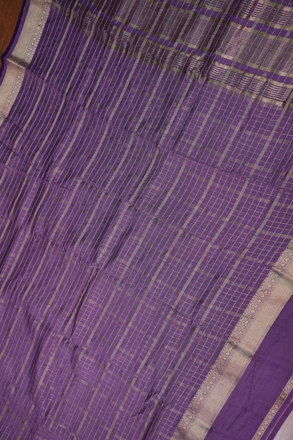 Soft Chanderi Silk Cotton Saree – Purple