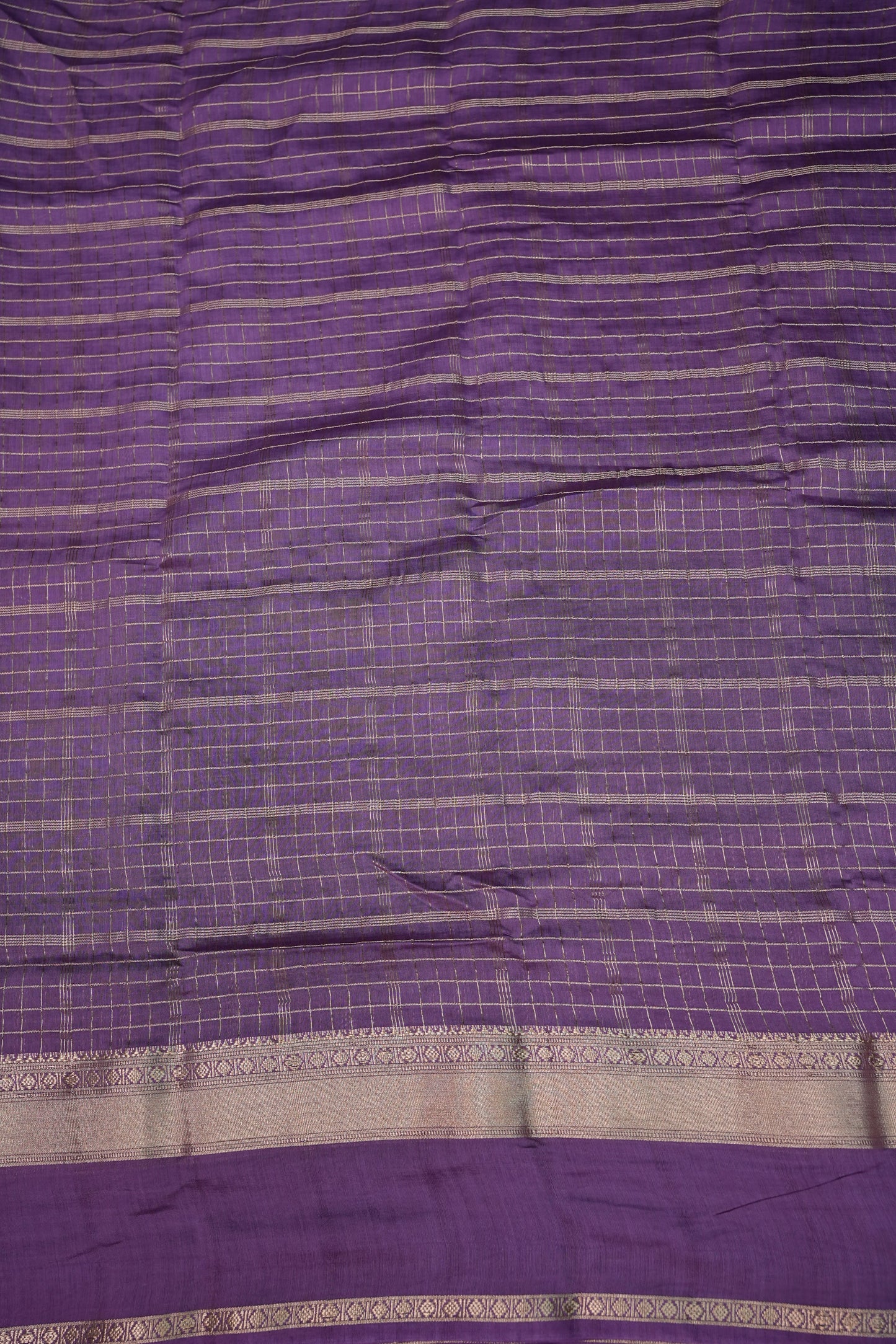 Soft Chanderi Silk Cotton Saree – Purple
