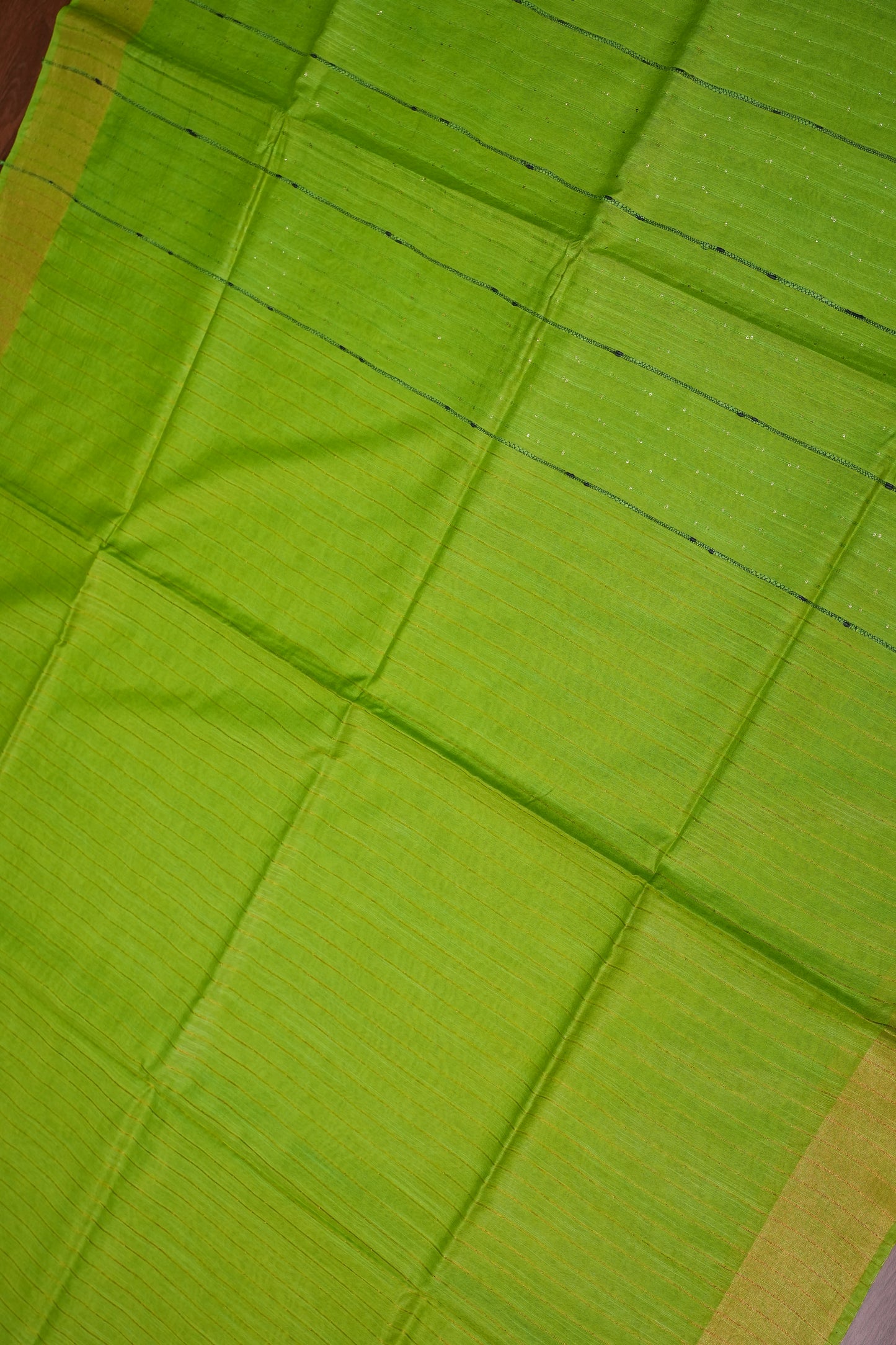 Semi Tussar Staple Saree - Green