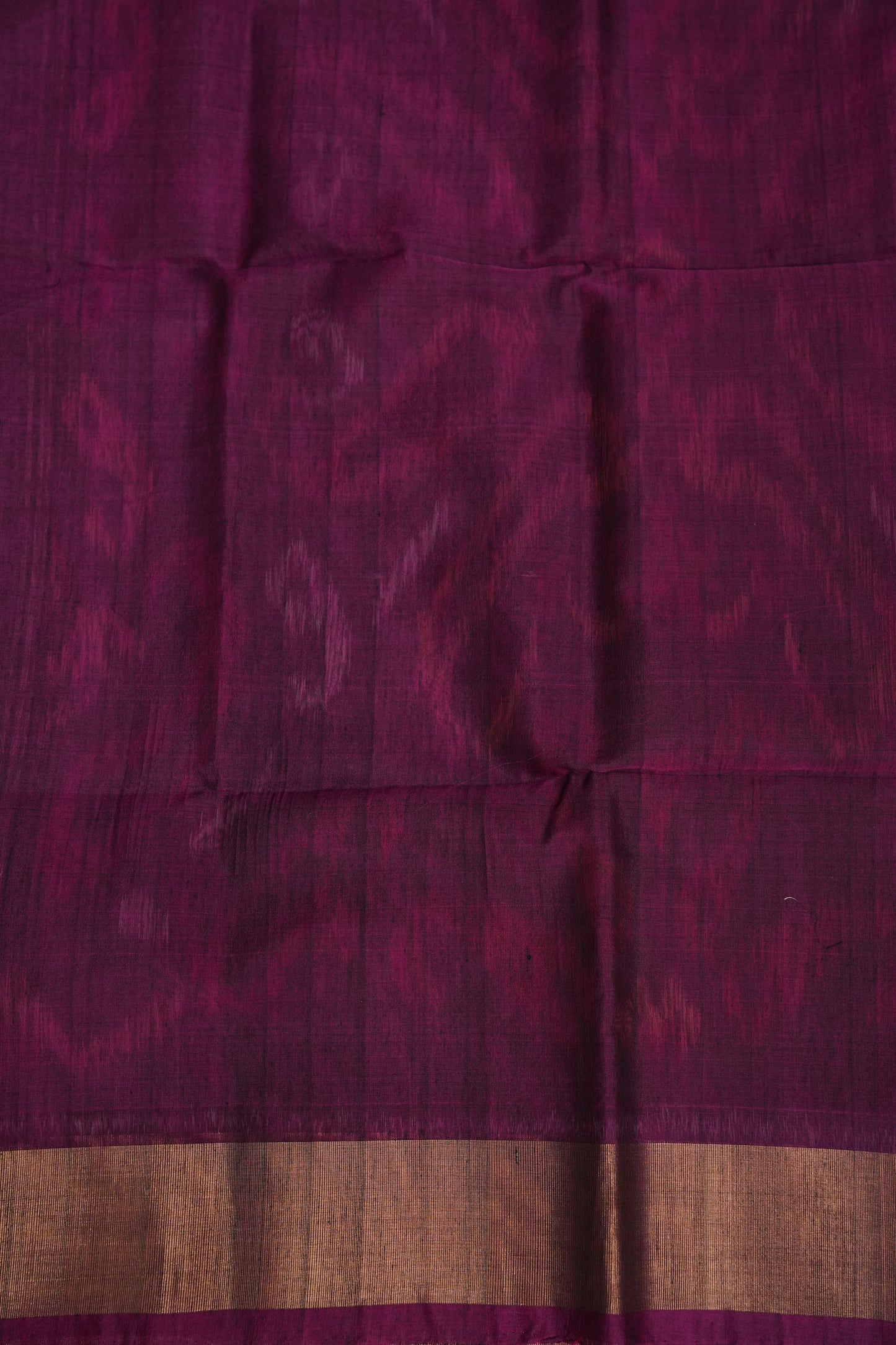 Pure Ikkat Silk Cotton Saree - Green & Purple