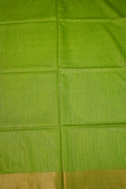 Semi Tussar Staple Saree - Green
