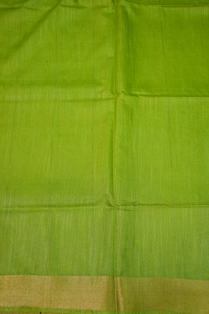 Semi Tussar Staple Saree - Green
