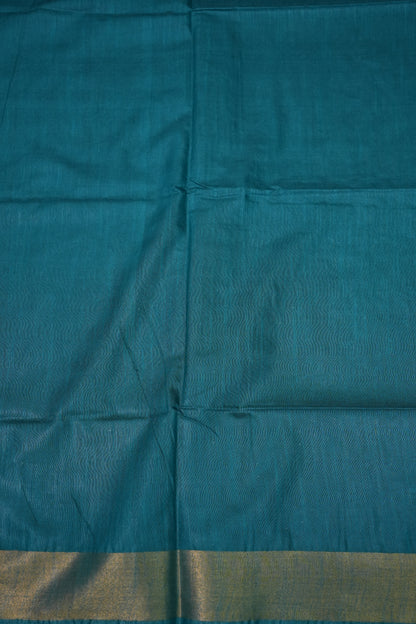 Semi Tussar Staple Saree - Peacock Blue