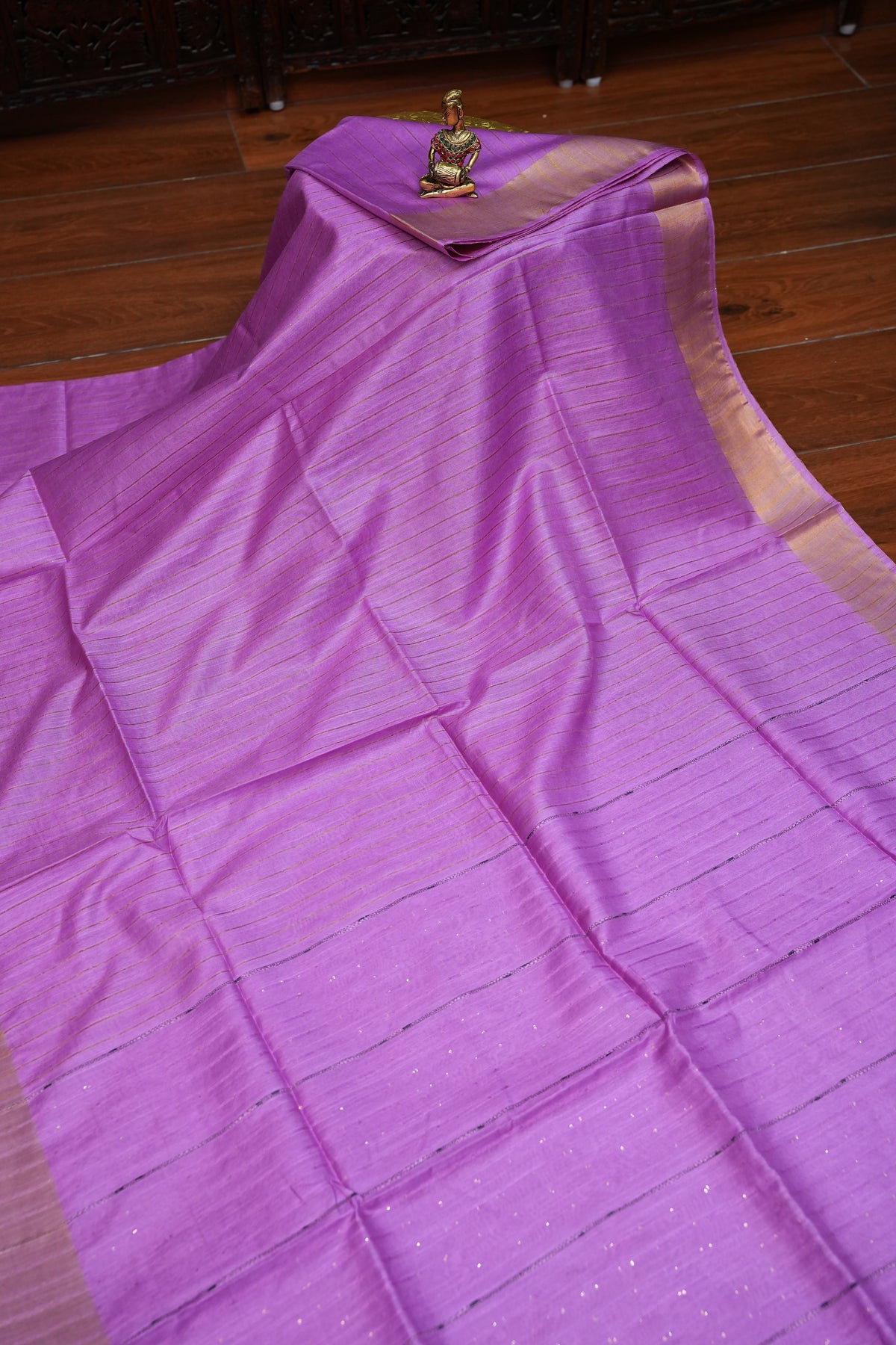 Semi Tussar Staple Saree – Purple