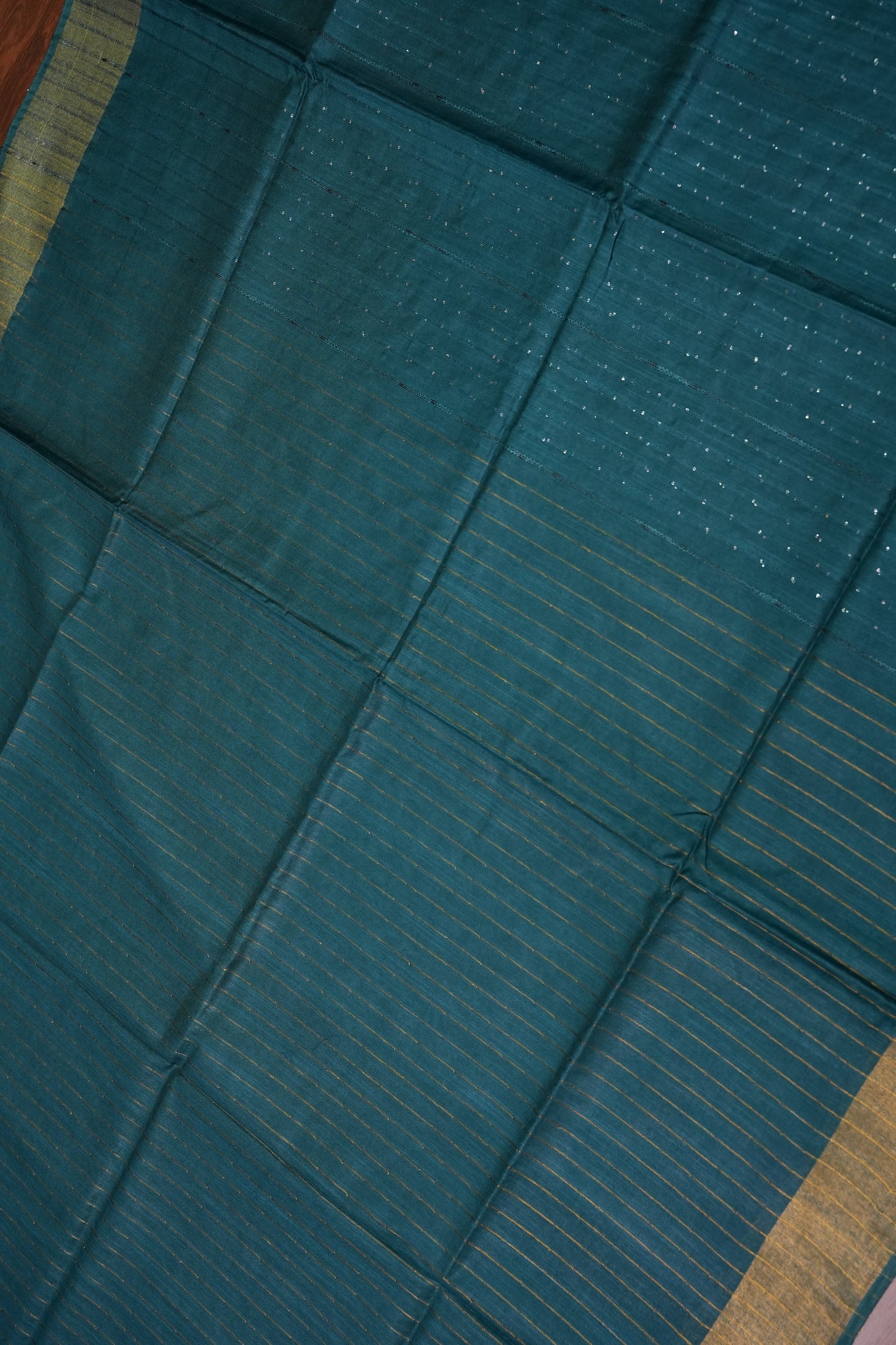 Semi Tussar Staple Saree – Teal