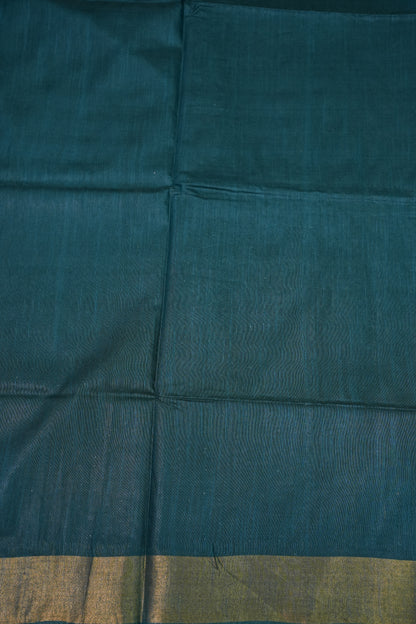 Semi Tussar Staple Saree – Teal