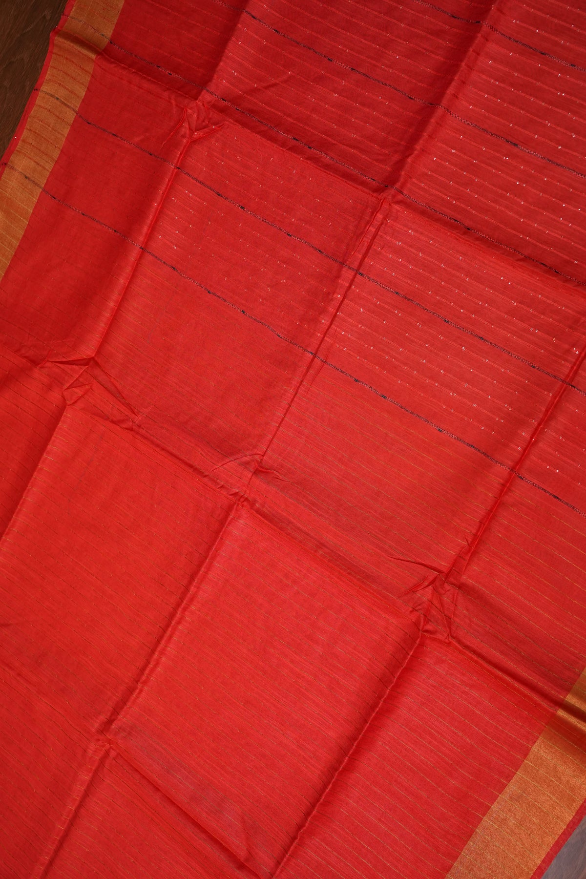 Semi Tussar Staple Saree – Red