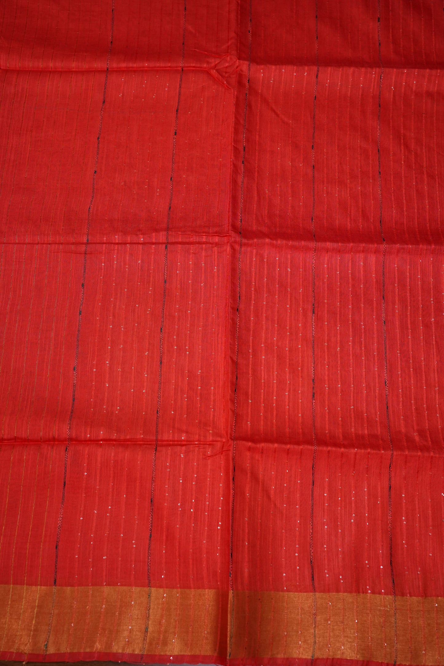 Semi Tussar Staple Saree – Red