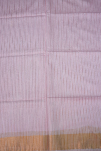 Semi Tussar Staple Saree – Baby Pink