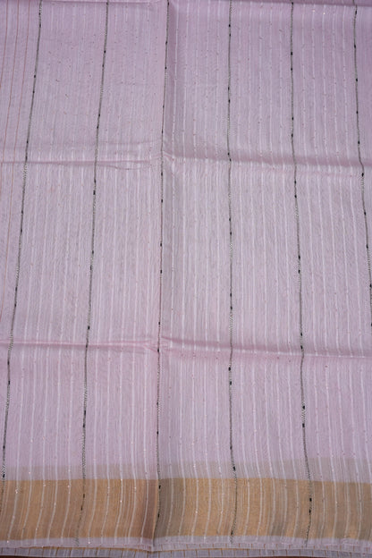 Semi Tussar Staple Saree – Baby Pink